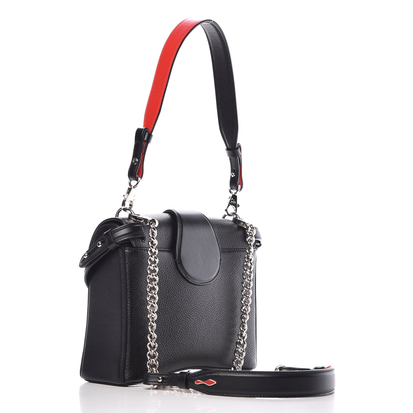Pebbled Calfskin Small Rubylou Shoulder Bag Black