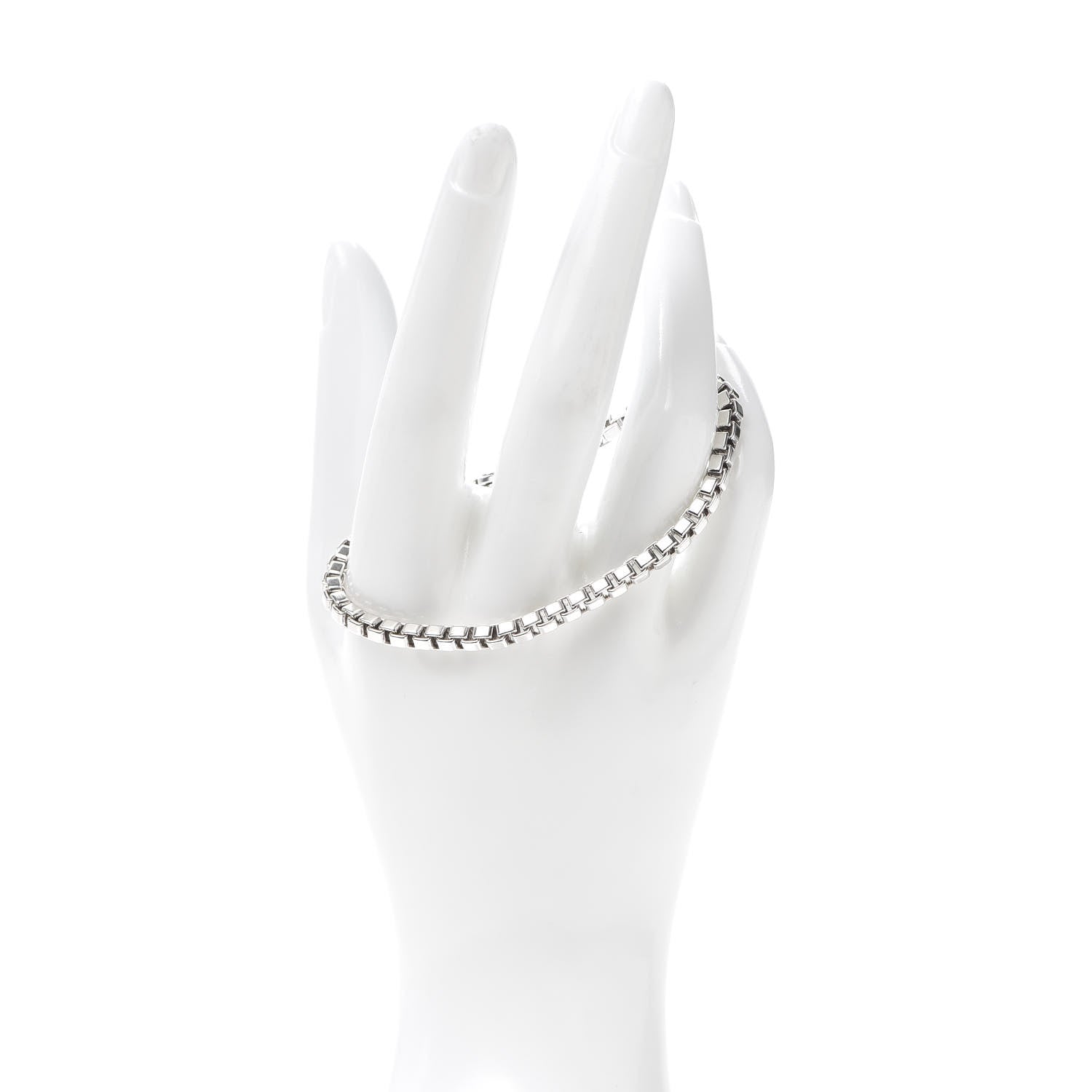 Tiffany Sterling Silver 4mm Venetian Link Bracelet 2 of 6