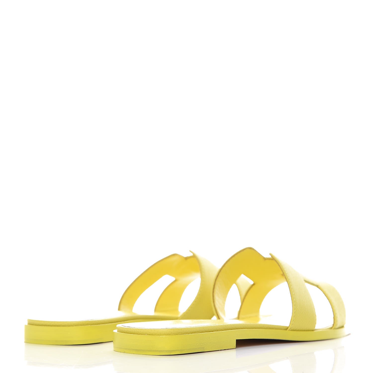 Hermes Epsom Oran Sandals 37 Jaune Pollen 4 of 9