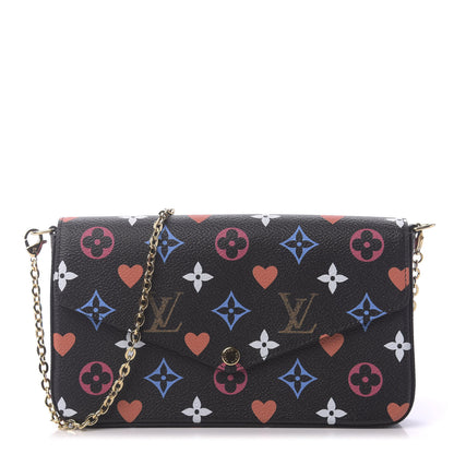Louis Vuitton Game On Felicie Chain Wallet Black 1 of 10