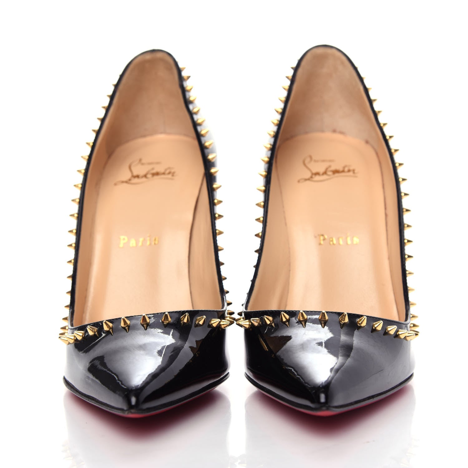 Christian Louboutin Patent Anjalina 100 Pumps 37.5 Black 2 of 12