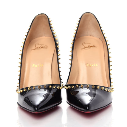 Christian Louboutin Patent Anjalina 100 Pumps 37.5 Black 2 of 12