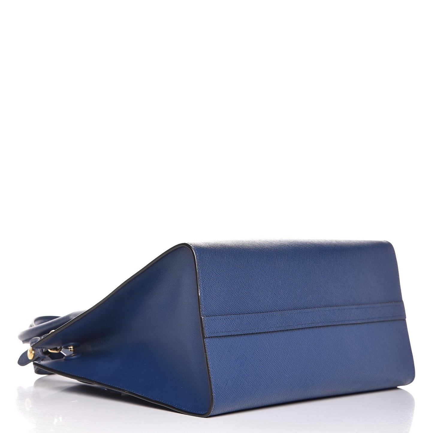 Saffiano Cuir Calfskin Medium Monochrome Top Handle Tote Bluette