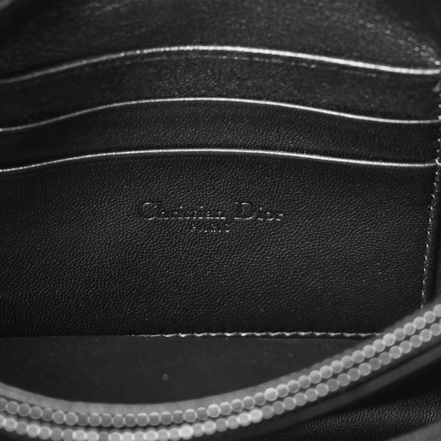 Calfskin Star Motif Macrocannage Mini Caro Bag Black