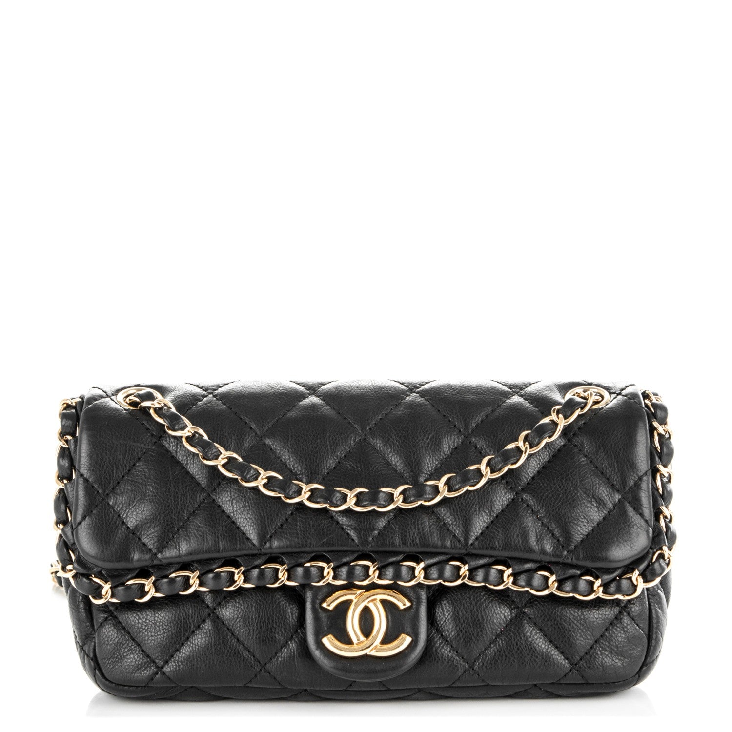 Chanel Calfskin Quilted Medium Chain Me Flap Black 1 of 7