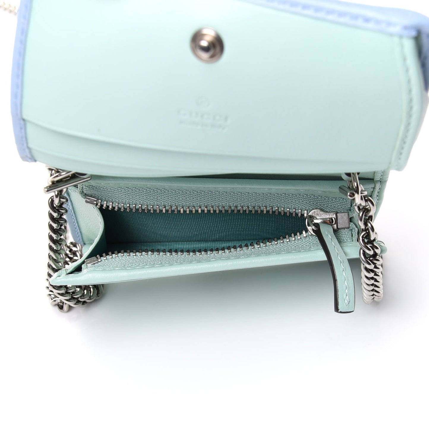 Calfskin Matelasse Diagonal GG Marmont Mini Wallet On Chain Multicolor Pastel