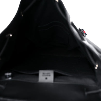 Gucci Soft GG Supreme Monogram Appia Calfskin Web Double Buckle Backpack Black 7 of 12