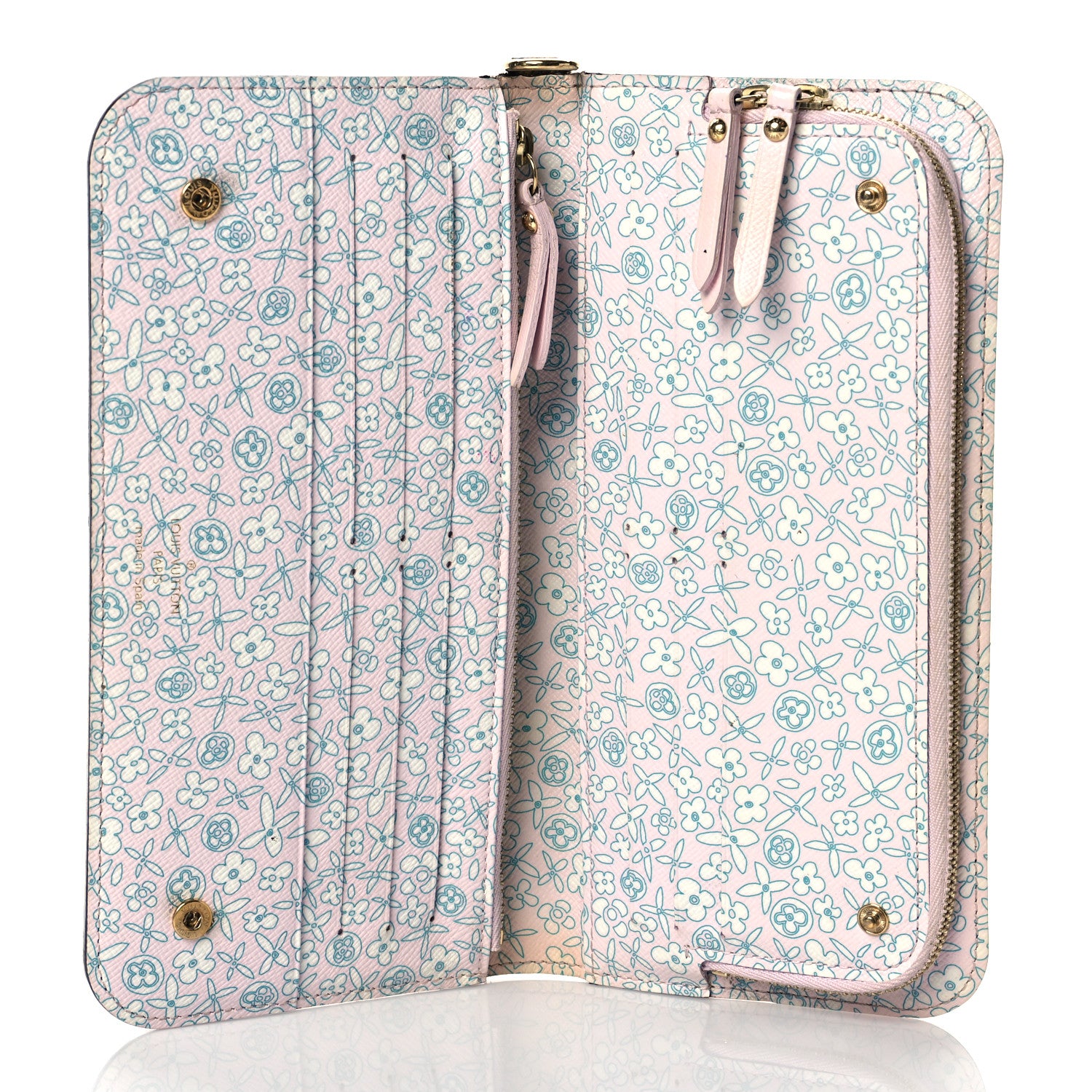 Louis Vuitton Monogram Fleuri Insolite Wallet Rose 5 of 9