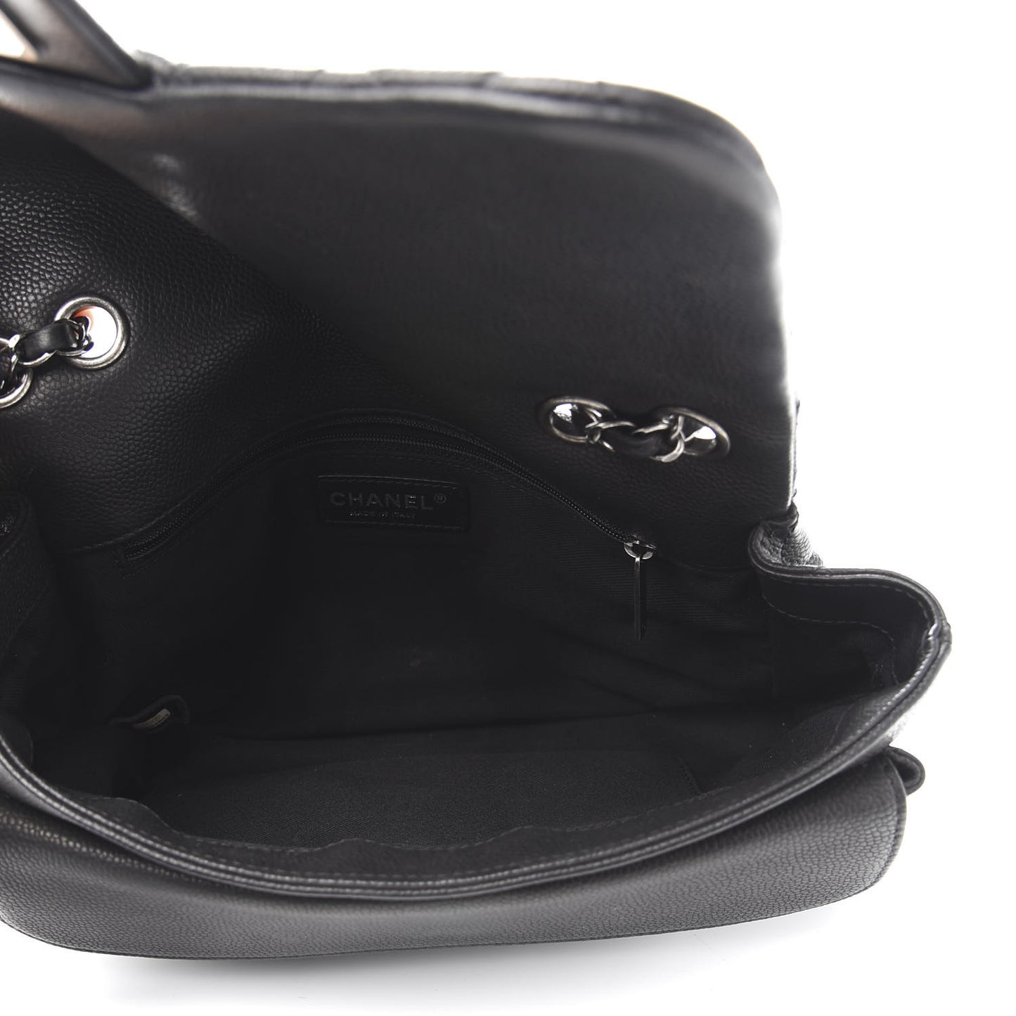 Caviar Quilted Large Now and Forever Flap Black