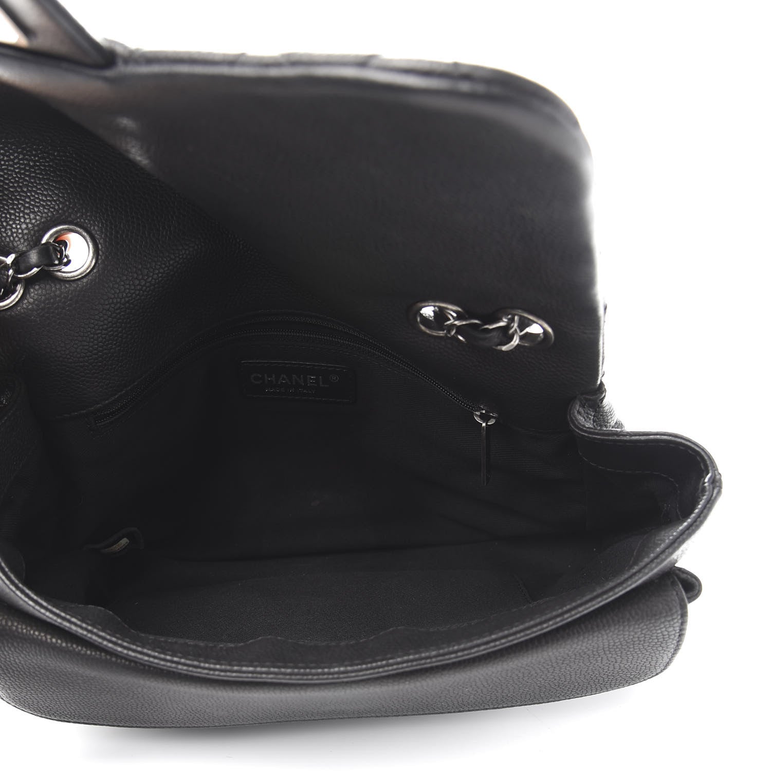 Chanel Caviar Quilted Large Now and Forever Flap Black 5 of 10