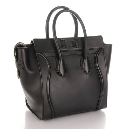 Celine Smooth Calfskin Mini Luggage Black 3 of 9