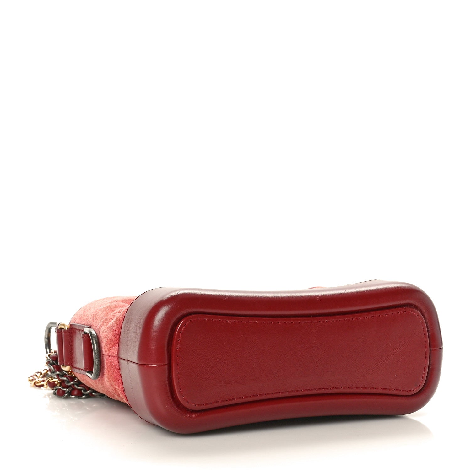 Chanel Suede Quilted Small Gabrielle Hobo Red 4 of 10