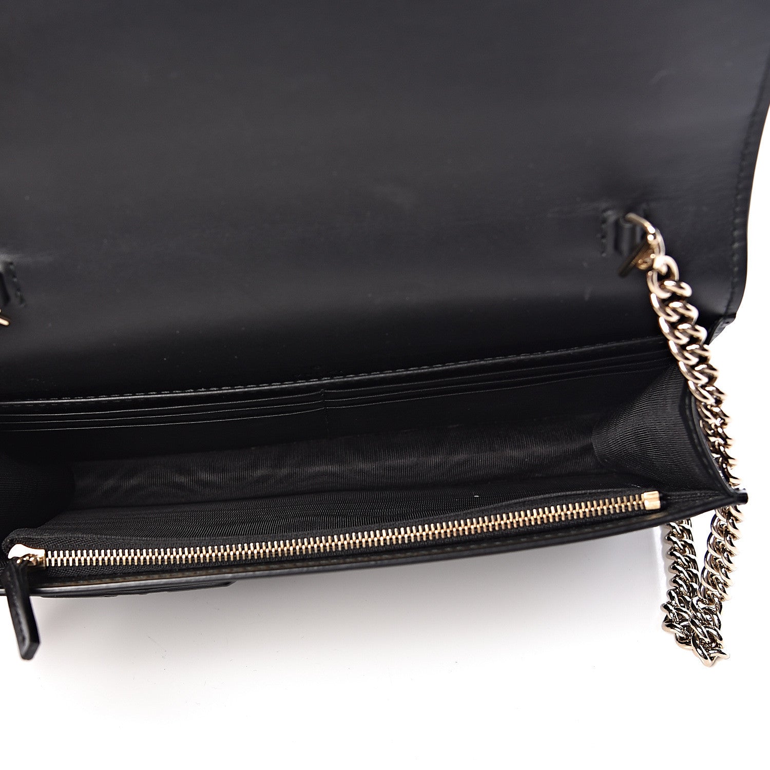 Gucci Guccissima Signature Bowy Chain Wallet Black 5 of 15