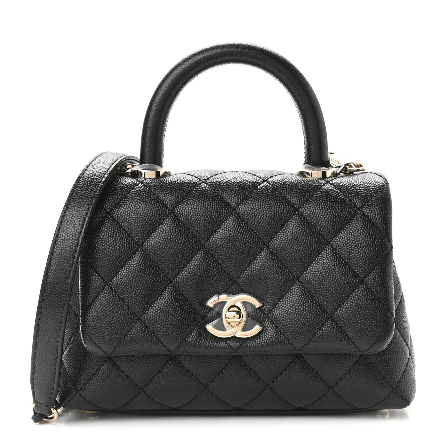 Chanel Caviar Quilted Extra Mini Coco Handle Flap Black 1 of 9