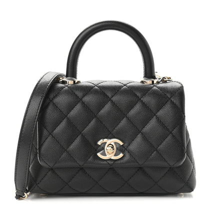 Chanel Caviar Quilted Extra Mini Coco Handle Flap Black 1 of 9