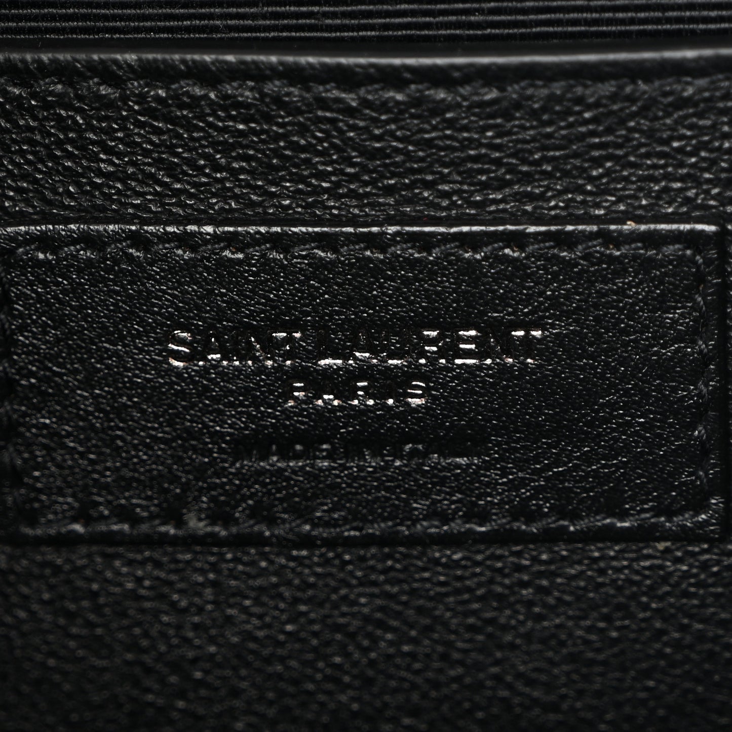 Grain De Poudre Textured Mixed Matelasse Triquilt Medium Monogram Monochrome Satchel Black