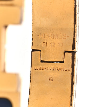 Hermes Matte Enamel Narrow Clic Clac HH Bracelet T4 Bleu Biarritz 4 of 5