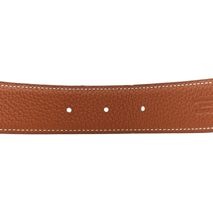 Hermes Box Togo 32mm Guilloche H Belt 90 36 Black Gold 4 of 7