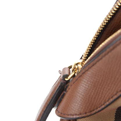 Burberry Derby Calfskin House Check Medium Milverton Satchel Tan 11 of 15