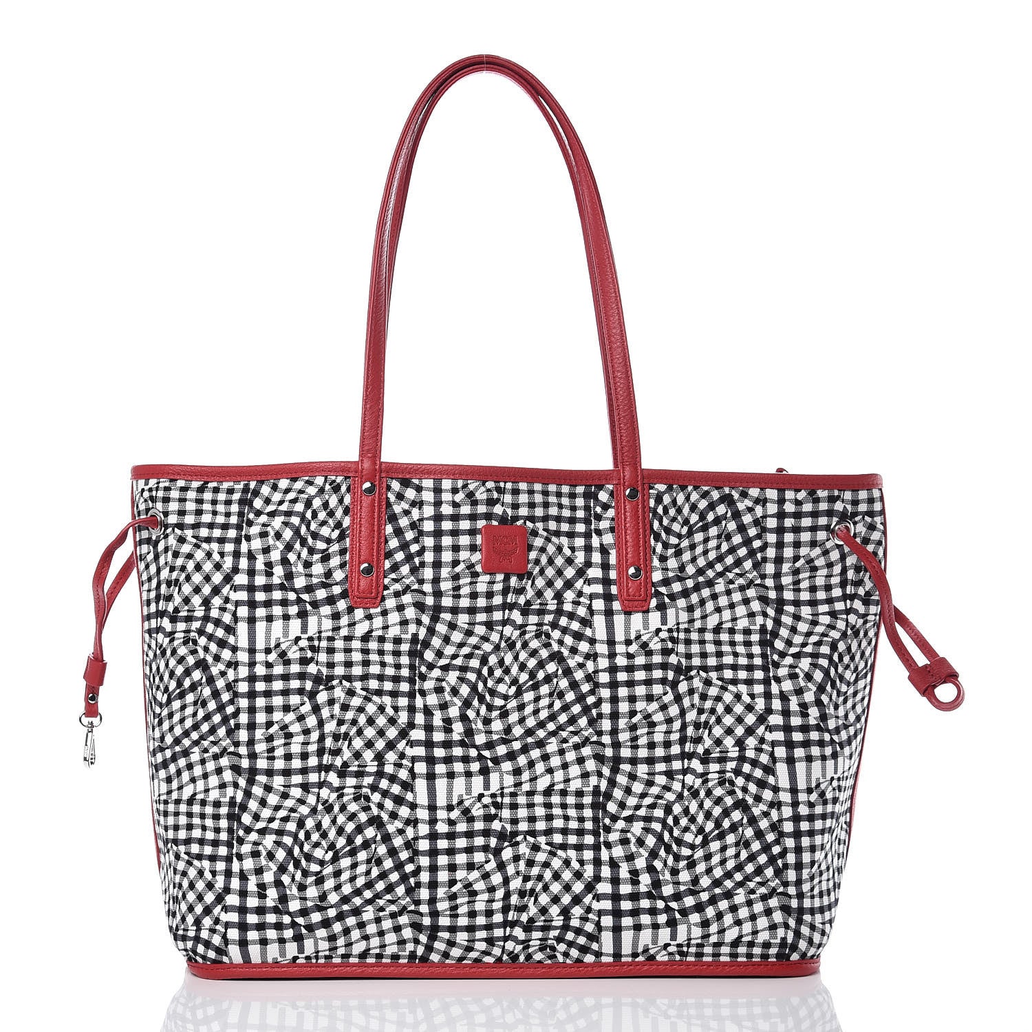 MCM Visetos Medium Reversible Shopper Tote Ruby Red 4 of 16