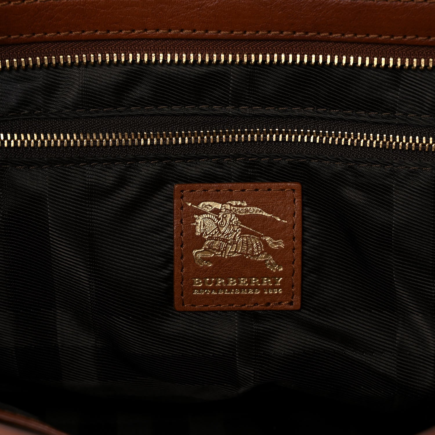 Burberry Canvas Quilted Nova Check Tote Brown 5 of 16