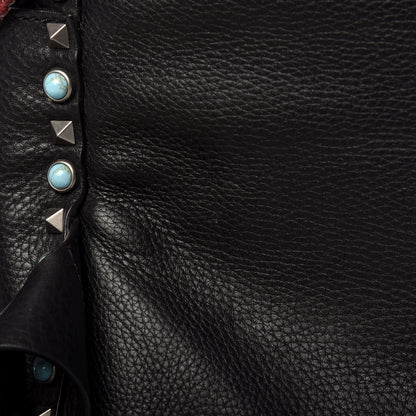 Valentino Garavani Pebbled Calfskin Medium Rockstud Rolling Backpack Black 10 of 14