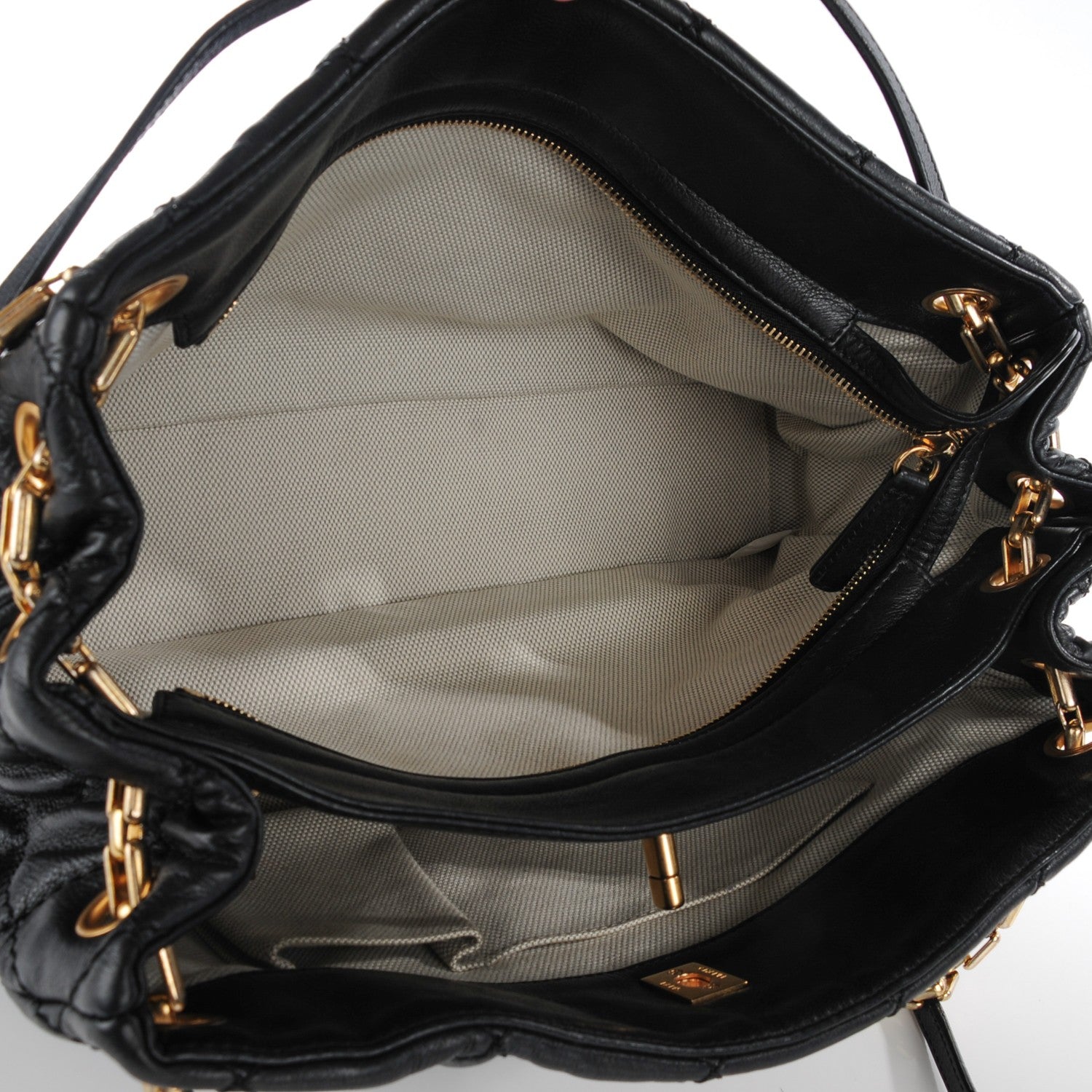 Chanel Calfskin Quilted Large Retro Chain Tote Black 5 of 9