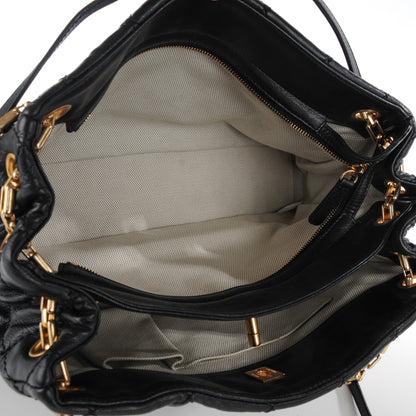 Chanel Calfskin Quilted Large Retro Chain Tote Black 5 of 9