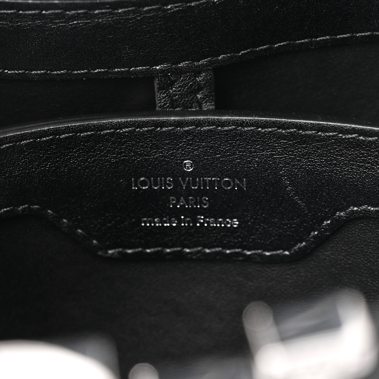 Louis Vuitton Smooth Calfskin Crystal Flowers Capucines BB Black 6 of 9