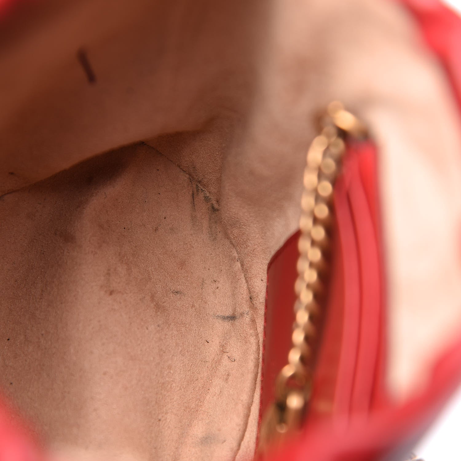 Gucci Calfskin Matelasse Mini GG Marmont 2.0 Bucket Bag Hibiscus Red 7 of 10