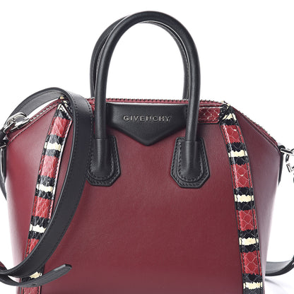 Givenchy Smooth Calfskin Ayers Mini Bi-Color Antigona Wine Black 7 of 9