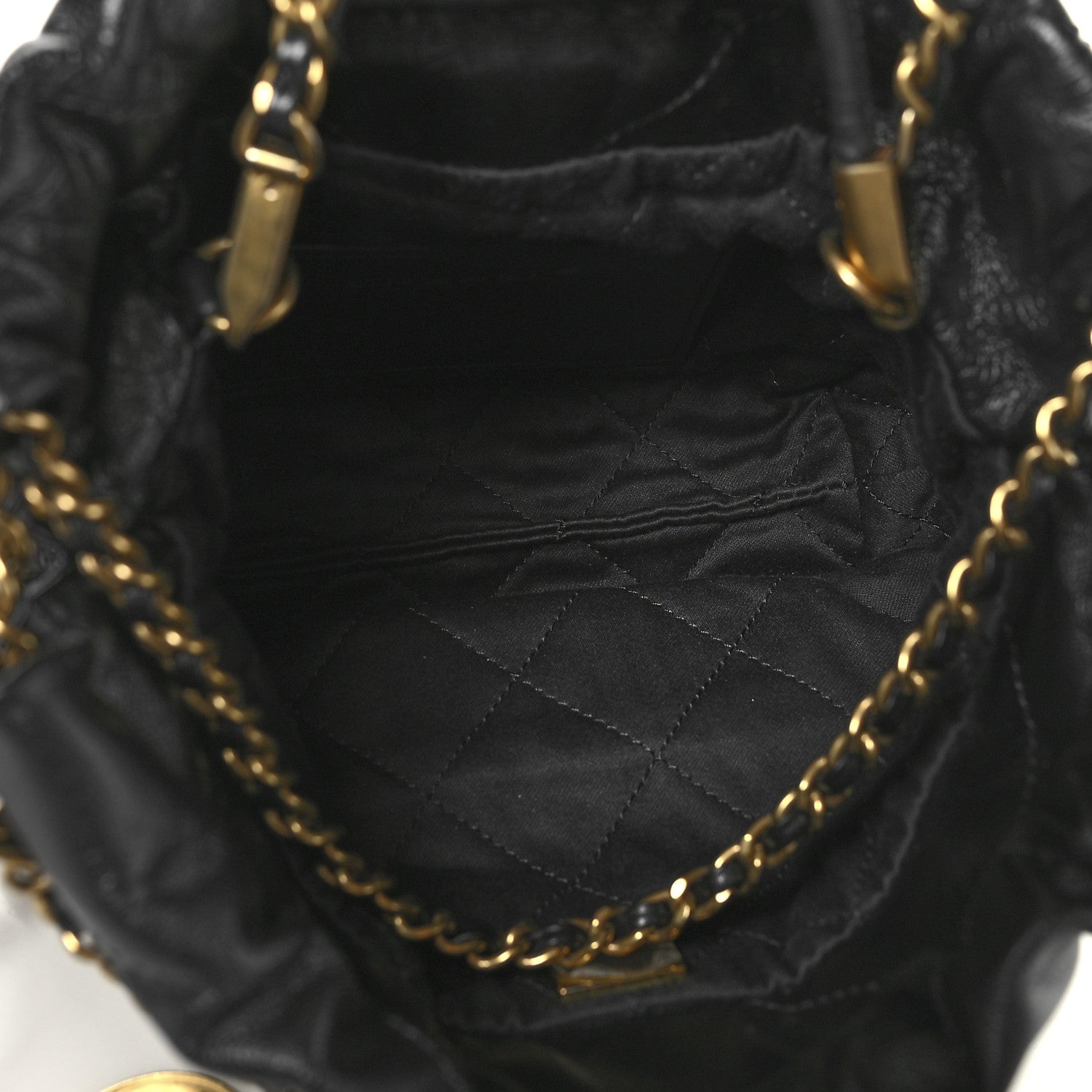 Chanel Shiny Calfskin Quilted Mini Chanel 22 Black 5 of 10