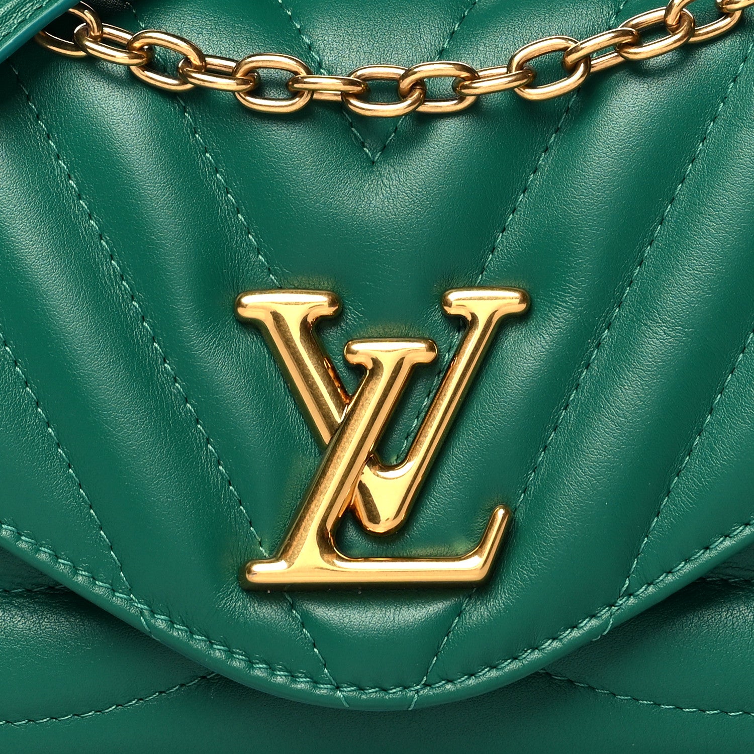 Louis Vuitton Calfskin New Wave Chain Bag MM NM Emerald 9 of 11