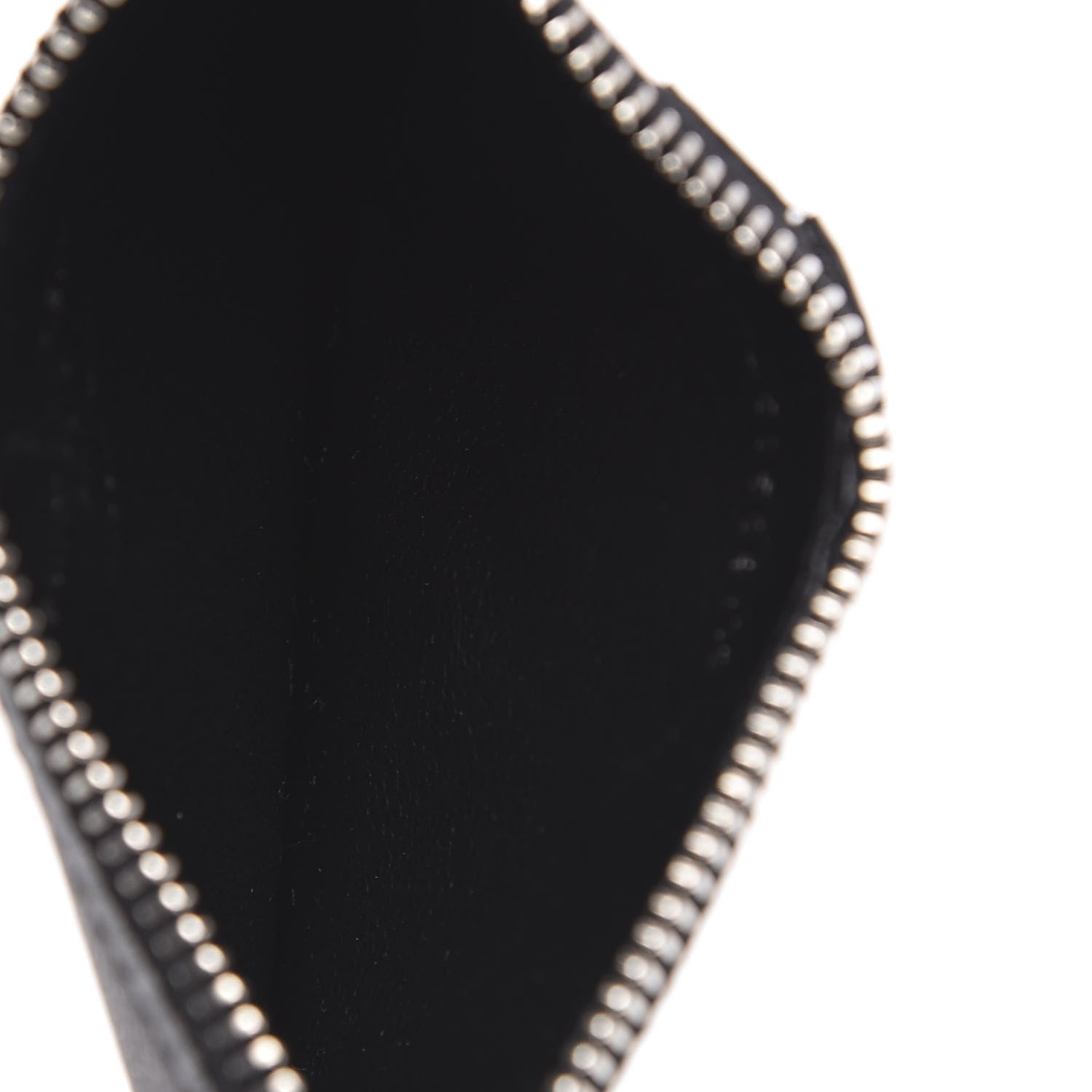 Saint Laurent Grained Calfskin 5 Fragments Zip Pouch Card Holder Black 5 of 8