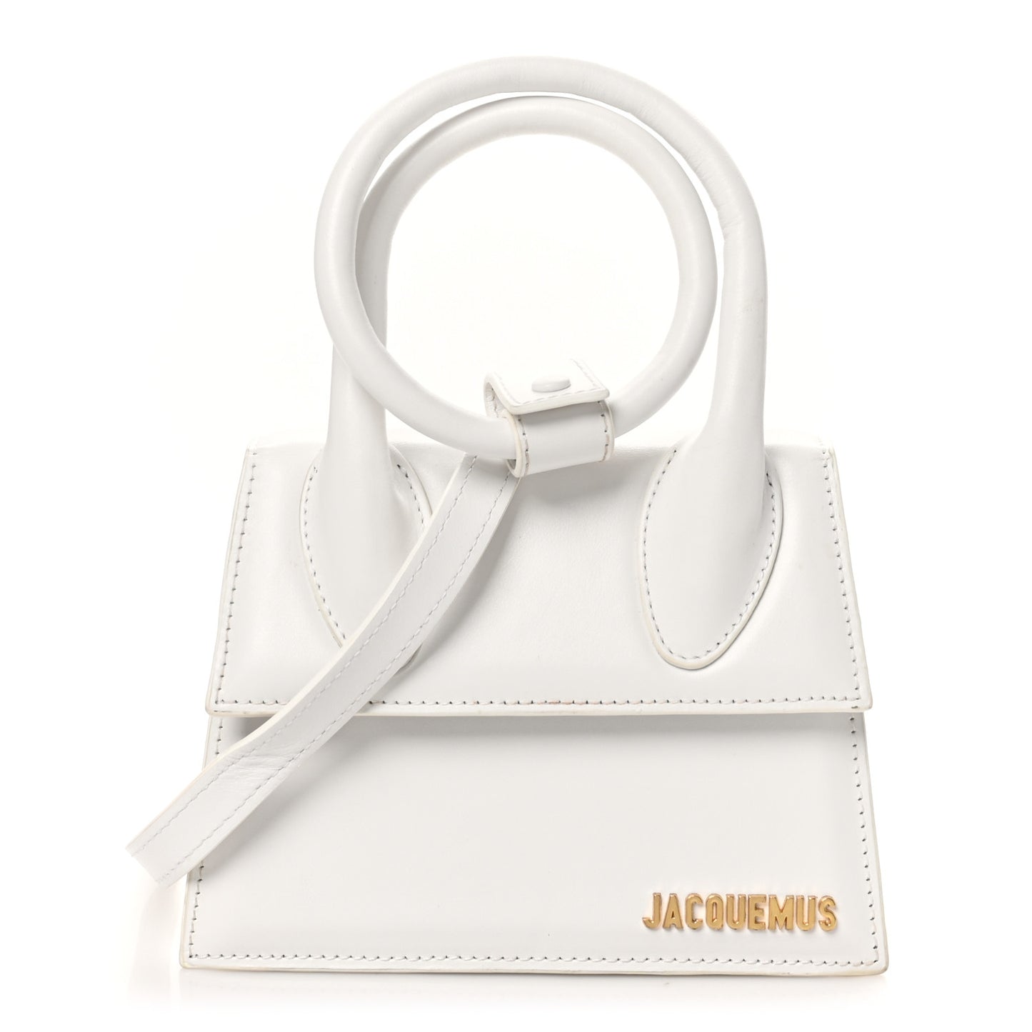 Smooth Calfskin Le Chiquito Noeud White