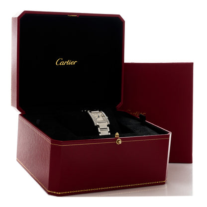 Cartier Stainless Steel Diamond Bezel 20mm Tank Francaise Quartz Watch 5 of 5
