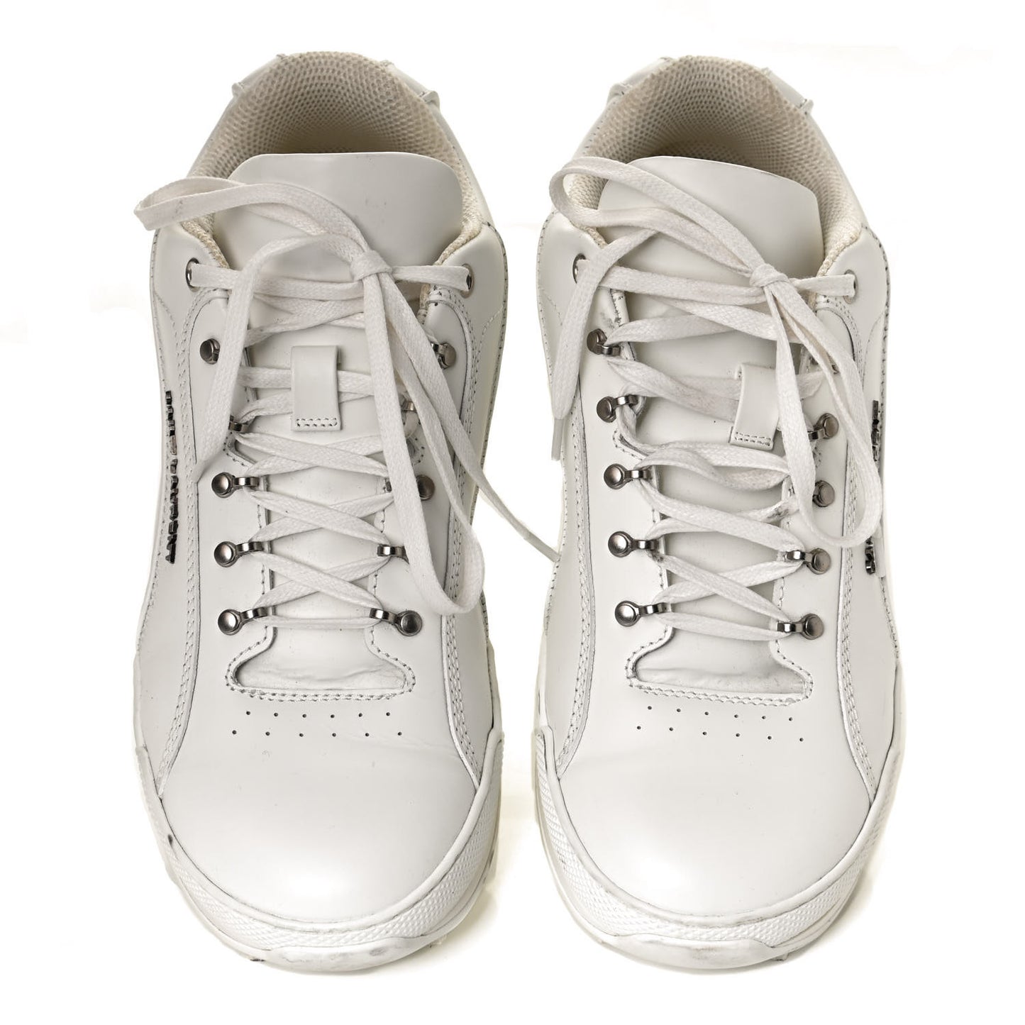 Calfskin Jump Low Top Sneakers 40 White