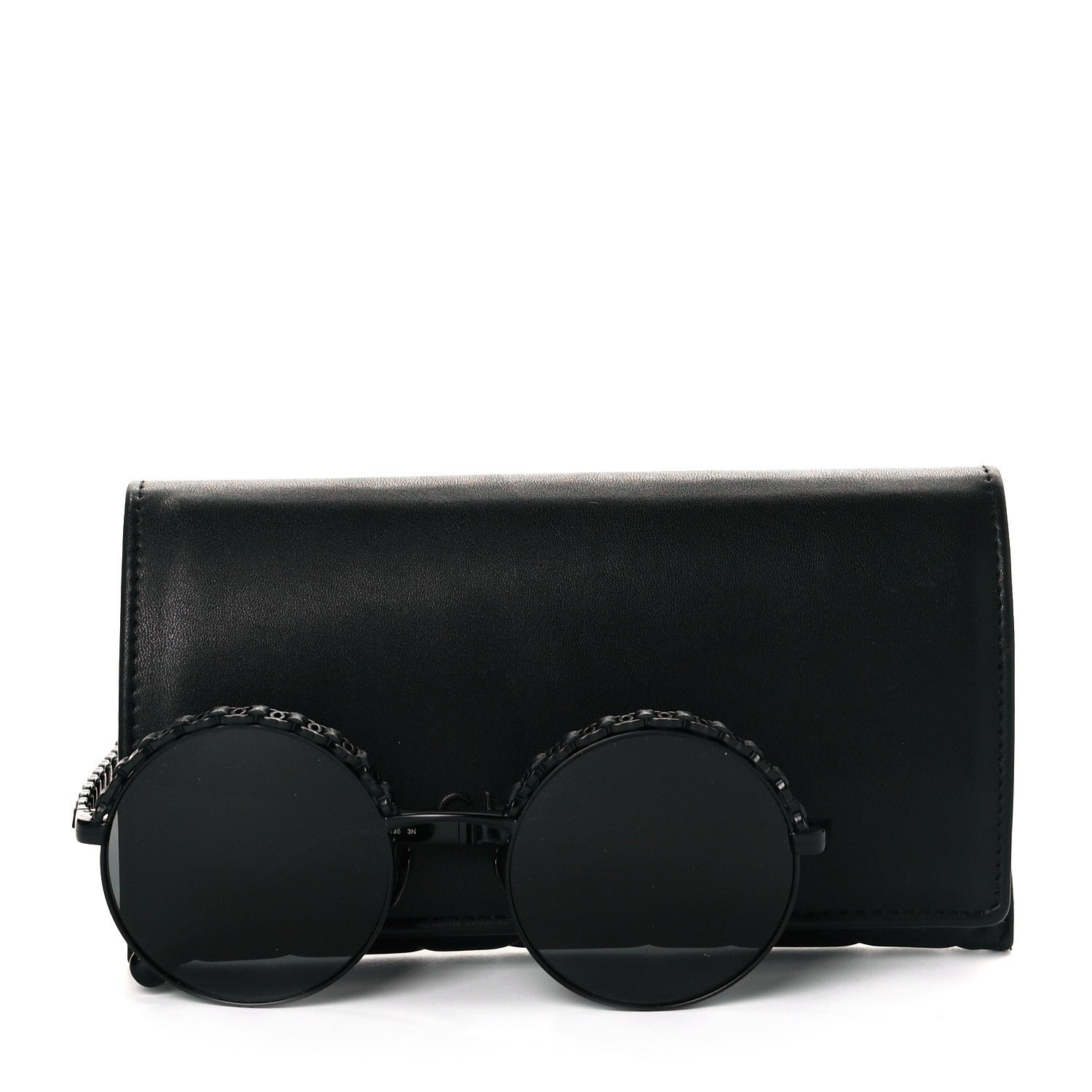 Chanel Metal Calfskin Round Chain Sunglasses 4265-Q Black 8 of 8