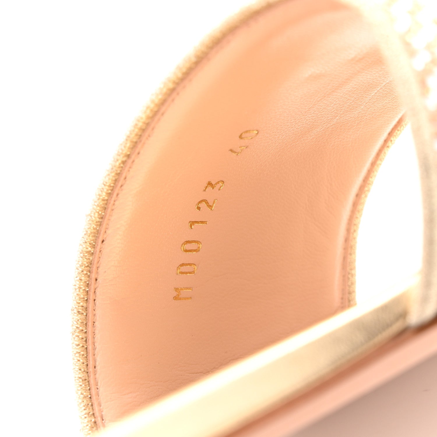 Christian Dior Cotton Strass Embroidered Dway Slide Sandals  40 Gold 9 of 10