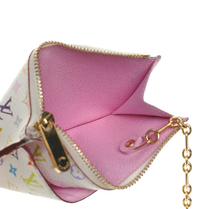 Louis Vuitton Monogram Multicolor Key Pouch White Litchi 5 of 8