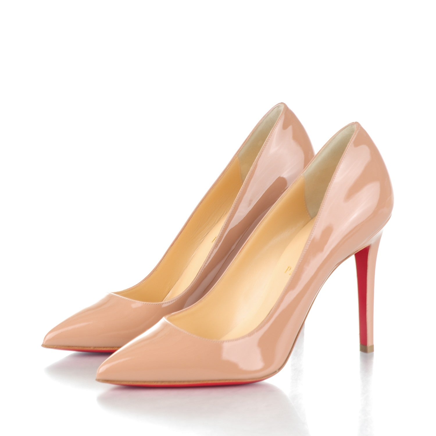 Christian Louboutin Patent Pigalle 100 Pumps 39 Nude 3 of 7