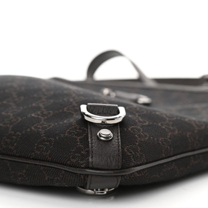 Gucci Denim Monogram Abbey Messenger Bag Dark Brown 9 of 10