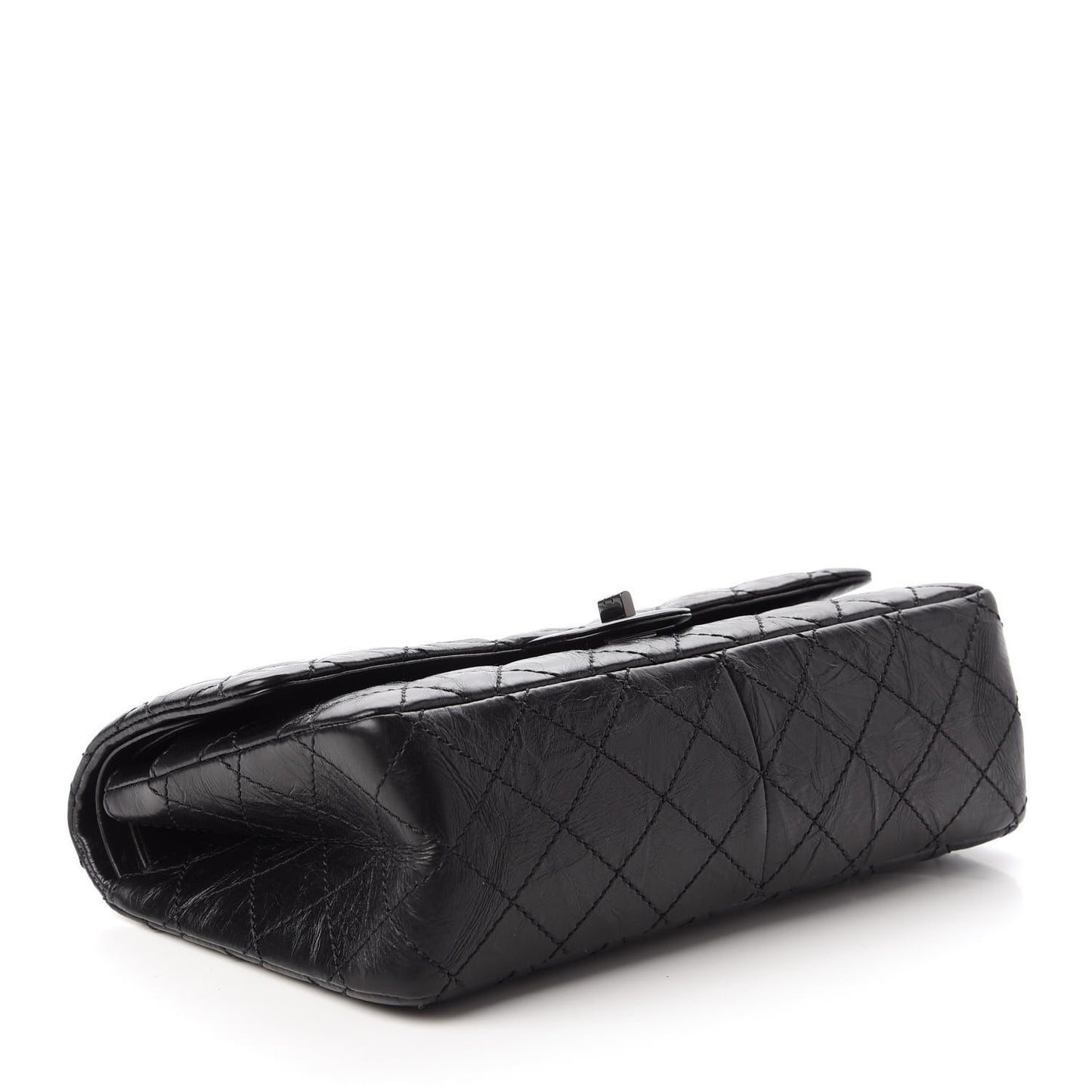 Aged Calfskin Quilted 2.55 Reissue 226 Flap So Black