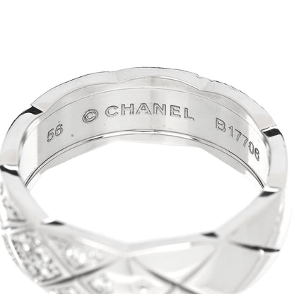 Chanel 18K White Gold Diamond Small Coco Crush Ring 56 7.75 4 of 6