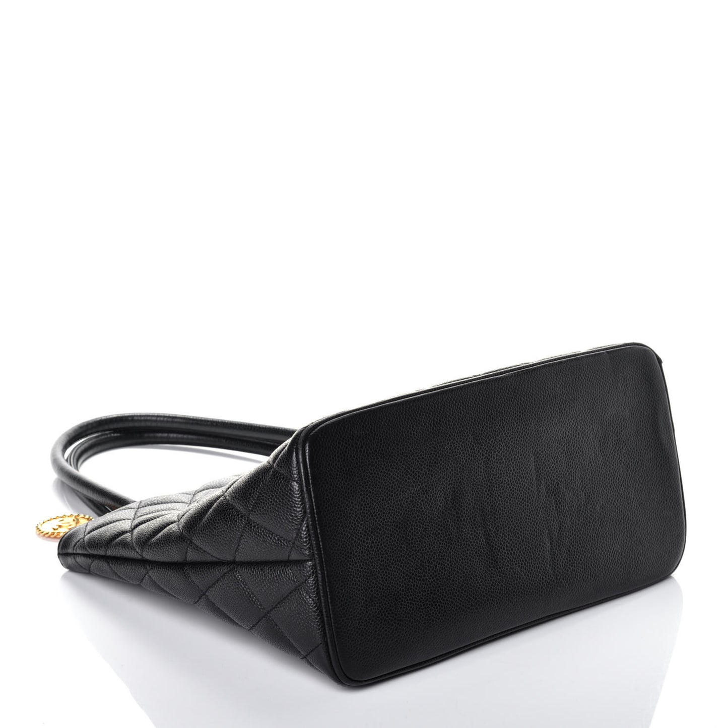 Caviar Quilted Medallion Tote Black