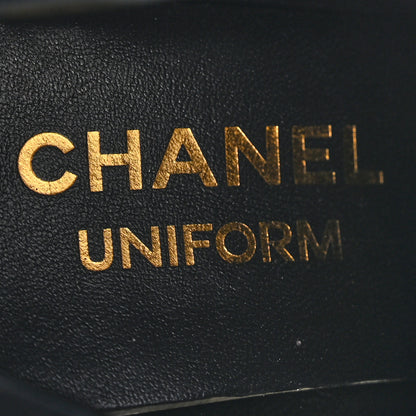 Chanel Stretch Lambskin Cap Toe CC Short Boots 37 Black 7 of 10