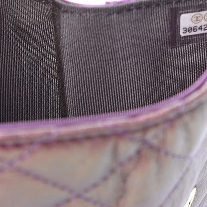 Chanel Iridescent Lambskin Small Quilted Flap Wallet Purple 7 of 11