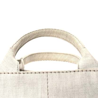 Prada Denim Logo Tote White 12 of 13