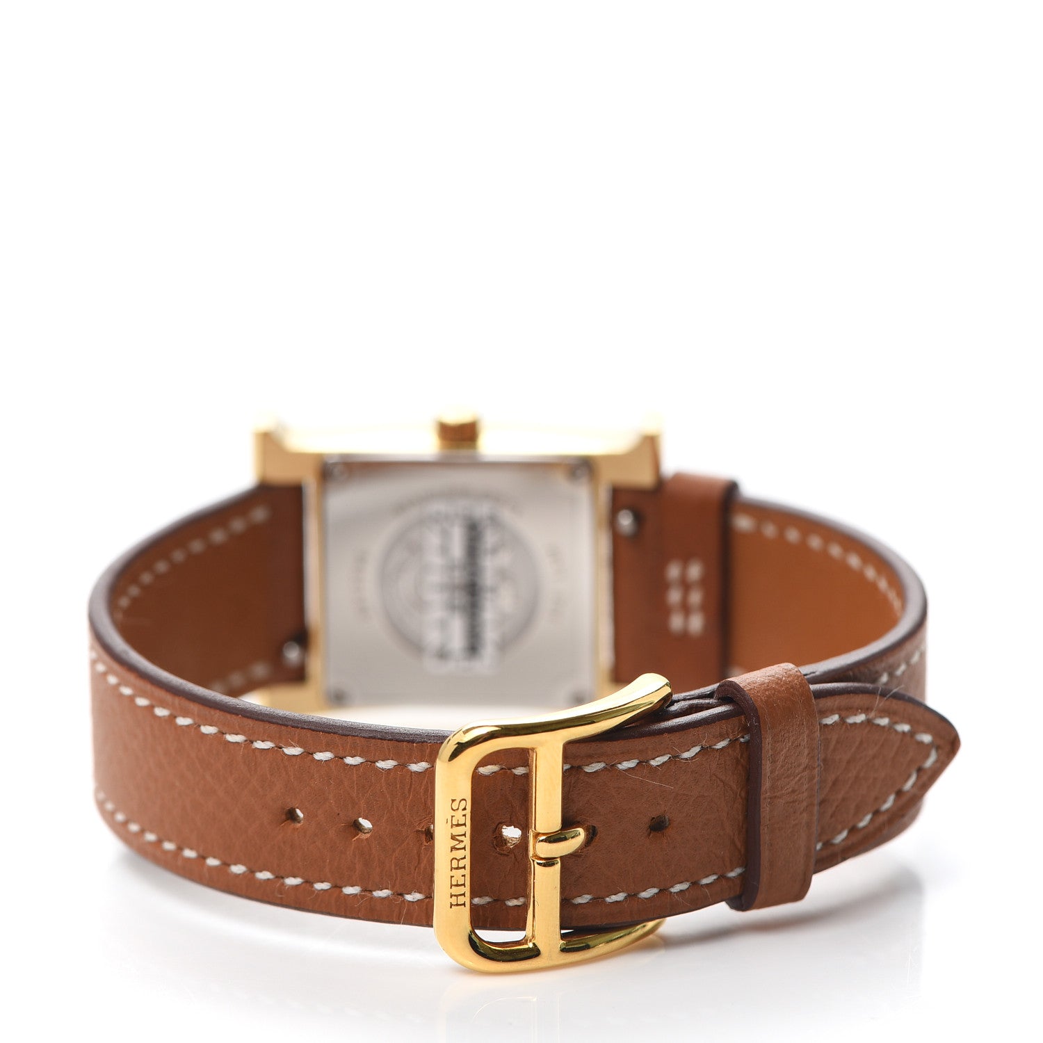 Hermes Stainless Steel Epsom 21mm Heure H Hour Quartz Watch Gold 3 of 5