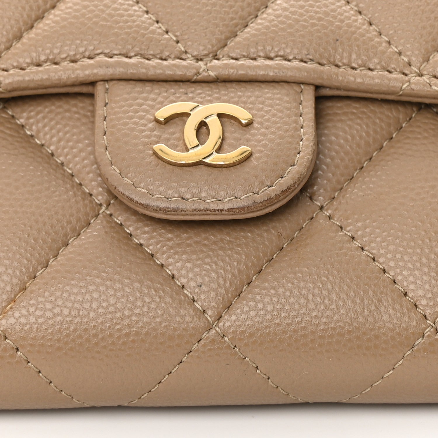 Chanel Caviar Quilted Long Flap Wallet Beige 13 of 15